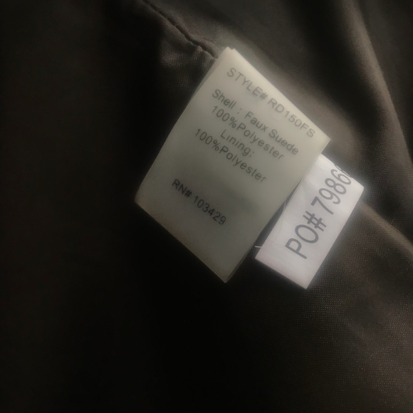 Raison D'etre Vegan-suede Asymmetric-zip Moto Jack - Picture 4 of 7